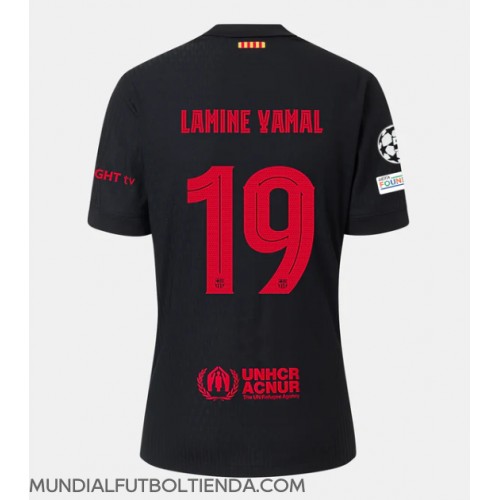 Camiseta Barcelona Lamine Yamal #19 Segunda Equipación Replica 2024-25 mangas cortas